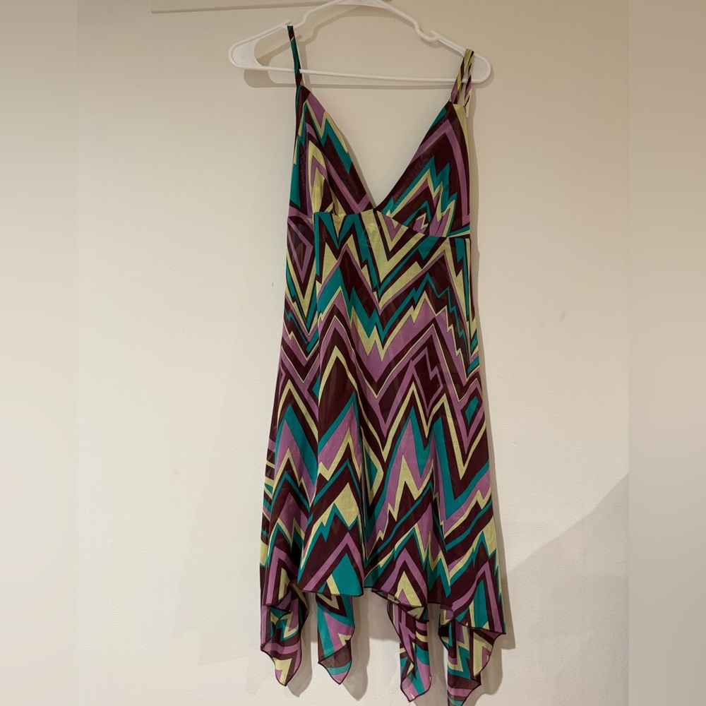 Missoni Blue and Pink Asymmetrical Sundress